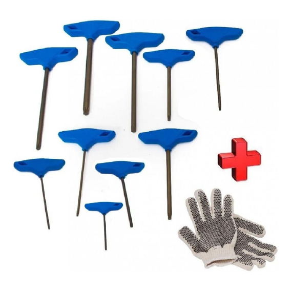 Juego Llave Torx Mango  T  Gedore 10 Piezas 9-50 + Guantes