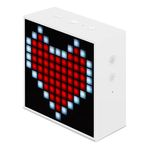 Parlante Portatil Mini Timebox Bluetooth Smart Pixel Divoom Color Blanco