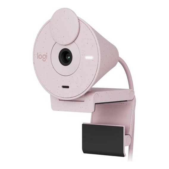 Camara Logitech Brio 300 Fhd 1080p Con Modo Privacidad Color Rosa claro