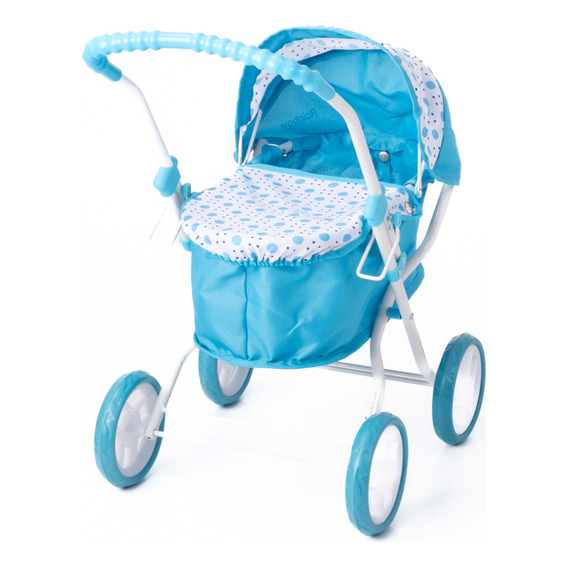 Coche De Muñecas Y Bebotes Coche Cuna Rainbow Plegable Azul