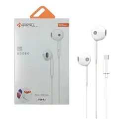 Fone De Ouvido 1,2m Qualidade Na Batida Fo41 Usb P Tipo C Cor Branco no Mercado Livre com oferta e cupom de desconto