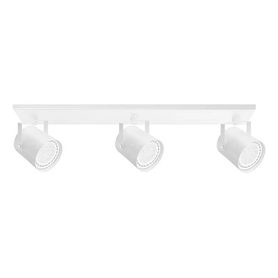Spot 3 Luces Cabezal Cilindro Blanco Ar111 Led Base 60cm Blanco