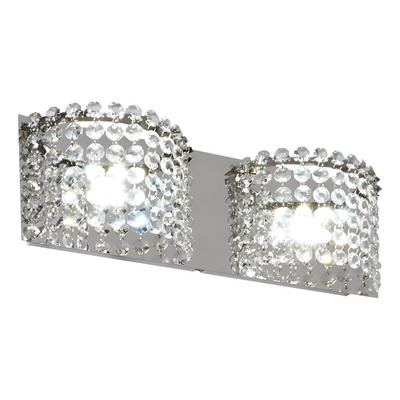 Aplique Patagonia 2 Luces Led Cromo Cairel Cristal 8552cr Rd Cromo