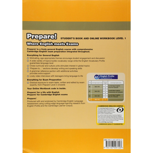 Cambridge English Prepare Level 1 + Online Workbook