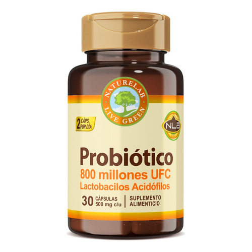 Probiótico, Lactobacilos Acidófilos - 30 Cápsulas- Naturelab Sabor Sin sabor