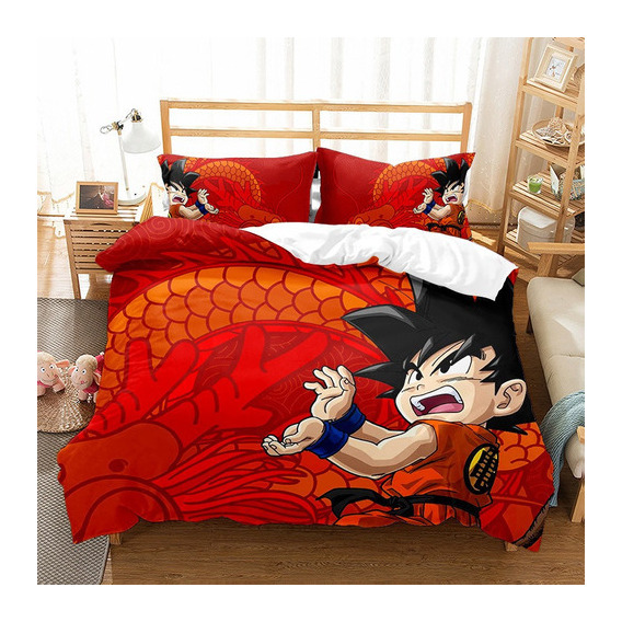 Juego De Cama Dragon Ball Son Goku Anime