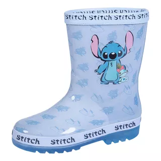 Bota De Lluvia Disney Stitch Impermeable Antiderrapante 