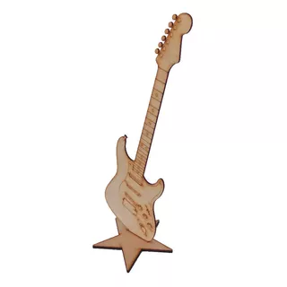 8 Figuras Guitarra Mdf Tipo Stratocaster 45 Cm Centro Mesa