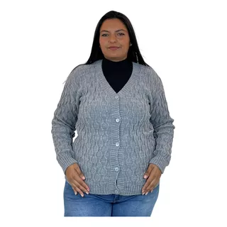 Kit 2 Blusa De Frio Cardigan Casaco Feminino Trico Lã G Gg