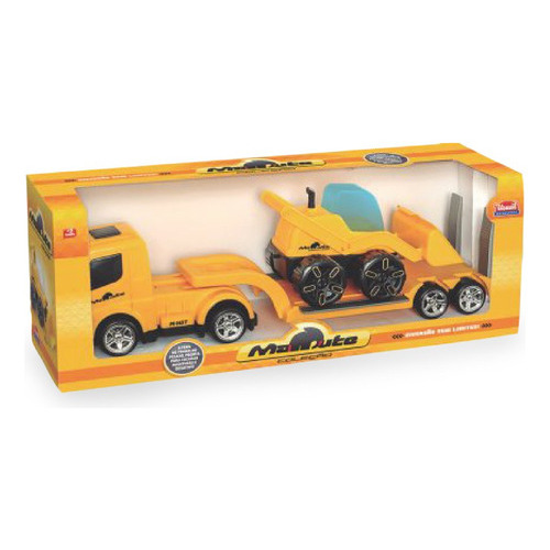 Camion De Carga Con Tractor Cargador Pala Mamute Usual Ik Color Amarillo