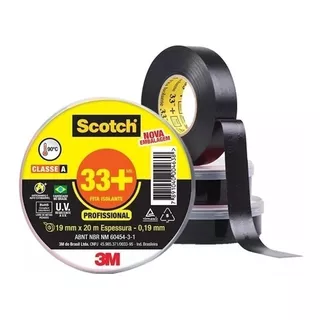 Fita Isolante 3m Scotch 33+ Kit Com 02 Rolos Com 20 Metros