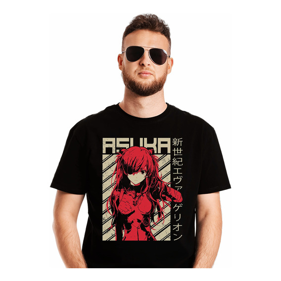 Polera Evangelion Asuka Anime Poleradicto