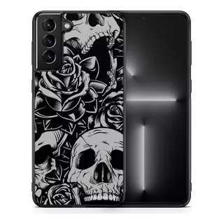 Funda Para Galaxy Tpu Calaveras Y Rosas Todos Los Modelos