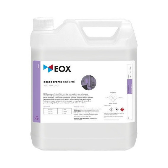 Desodorante Ambiental Listo Para Usar Aroma Lavanda Eox 5 L