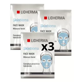 Lidherma Mascarilla Facial Hidratante Skinbioma- Pack X3