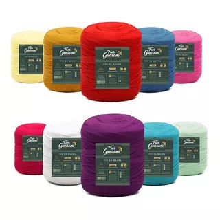  Kit 10 Uni Fio De Malha Croche Extra Premium- Escolha Cores