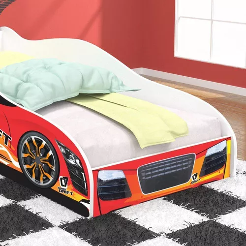 Cama Infantil Drift Amarelo, Carro De Corrida