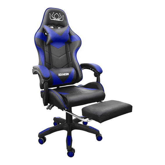 Silla Gamer Oficina Ergonómica Reclinable Descansa Pie Cojín