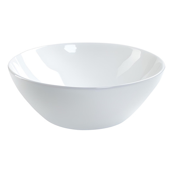 Lavabo Ovalin De Cerámica Blanco Para Baño Modelo Zurich Acabado Alto brillo