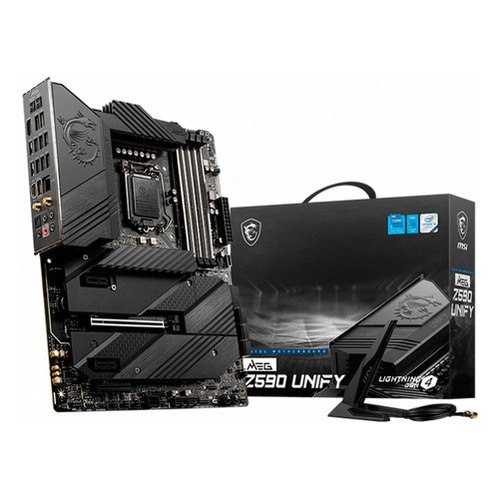 Tarjeta Madre Msi Meg Z590 Unify Intel 1200 Ddr4 Atx Color Negro