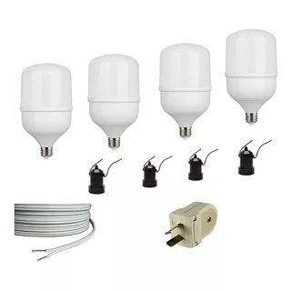 Kit Cultivo Indoor Luces Led 200w Crecimiento Y Floración X4