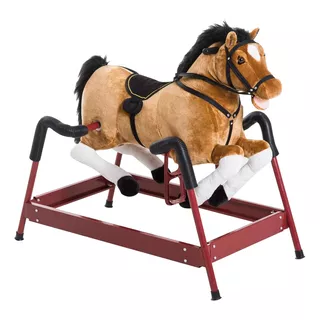 Caballo De Juguete De Tejido Suave Con Resortes Para Niños, 