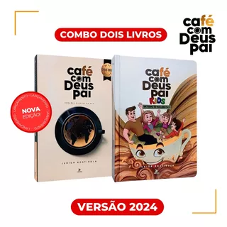 Combo 2 Livros Devocional Café Com Deus Pai 2024 - Tradicional E Kids - Junior Rostirola 