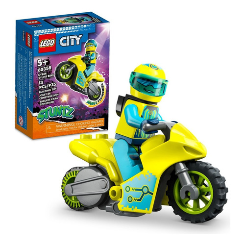 Kit Lego City Moto Acrobática Cibernauta 60358 13 Piezas 3