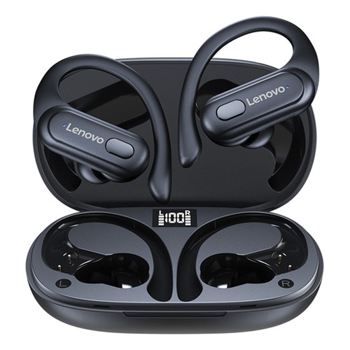 Auriculares Bluetooth 5.3 de Lenovo para deportes y gimnasio, color negro