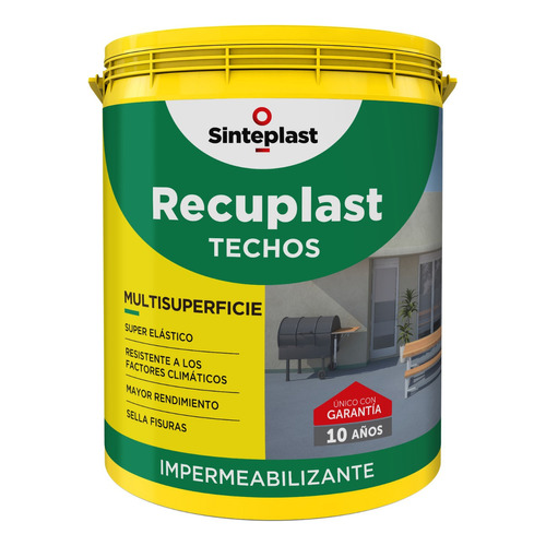 Sinteplast Recuplast Techos Impermeabilizante 20lt Color Negro