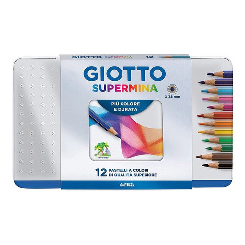 Giotto Supermina 12 Colores Estuche Metalico