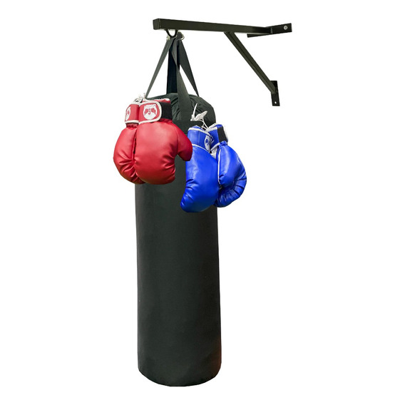 Saco De Boxeo 120cm Relleno + Soporte Pared + 2 Par Guantes