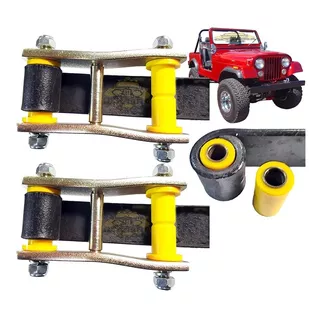 Kit 2 Jumelo Alto + 2 Bucha Jumelo Algema Jeep Willys, Cj5