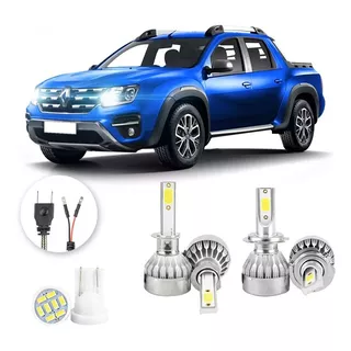 Lampadas Led Renault Duster Oroch 2015 A 2020 H1 H7 20000lm