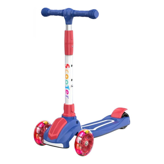 Monopatín Scooter Infantil Bicolor Azul Y Rojo Spacezat