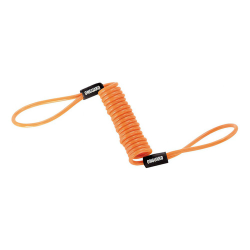 Cable Recordatorio Para Candado De Disco Moto Onguard 8056 Color Naranja