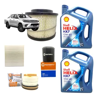 Kit Service Toyota Hilux 2.5 3.0 8l Aceite Shell + 4 Filtros