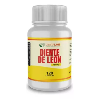 100% Diente De León Puro 120 Cáps 450mg Protector Hepático Sabor Sin Sabor