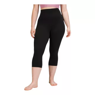 Calza Capri Corta Negra Especial Mujer Lycra Gruesa 1 Al 8