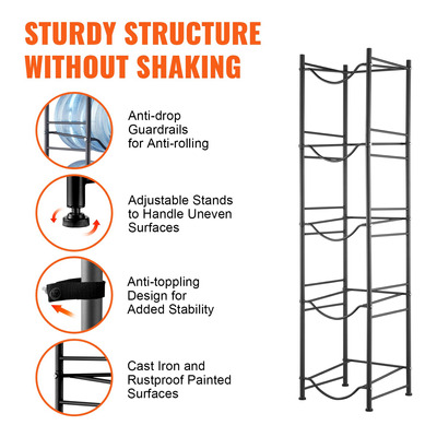 Rack Estante Organizador De Garrafon De Agua 1 Fila 5 Galone