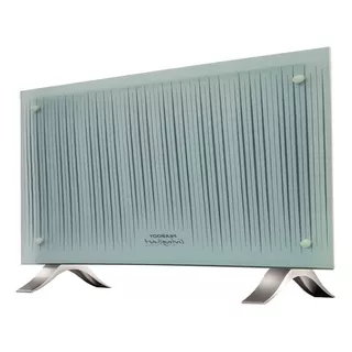 Calefactor Electrico Peabody Vitro Convector 1000w Vidrio Color Blanco Rayado