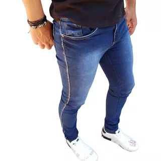 Calça Masculina Jeans Slim Skinny Linha Premium Elastano