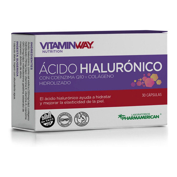 Acido Hialurónico + Colageno Y Q10, Antiedad X 30 Cápsulas Sabor Neutro