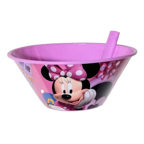 Minnie Mimi Mouse Tazón Plato Hondo Popote Bebé Infantil