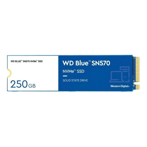 Disco Solido Ssd Wd 250gb Nvme Pcie M2 3300mb/s Blue Sn570