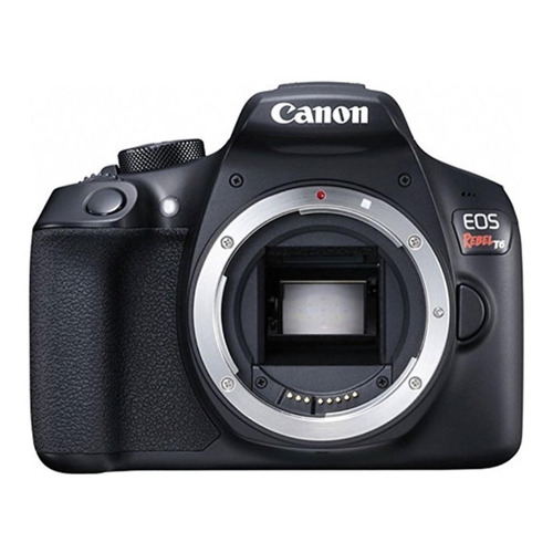  Canon EOS Rebel T6 DSLR color  negro