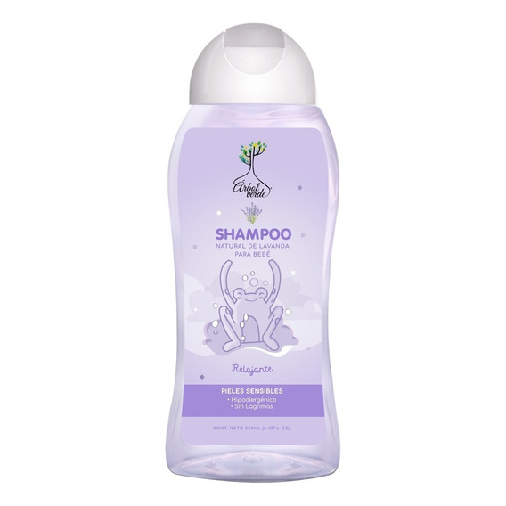  Shampoo Natural Relajante Para Bebé Árbol Verde 250ml