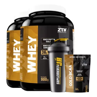 Combo Duplo Whey Protein 1,8kg + Brinde + Coqueteleira