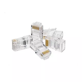 Conectores Rj45 Cat6 Red Lan Plug Utp Bolsa X 100 Tecnomati