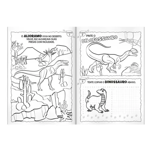 Livro Infantil 365 Atividades De Dinossauros - Colorir, Jogo Dos 7 Erros E  Passatempos Editora Brasileitura